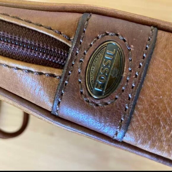 Fossil Mens Pebble Leather Briefcase - Picture 9 of 12